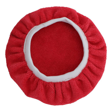 HTI Microfiber Cloth Bonnet - 6": Red HT-14MFR